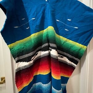 Colorful Striped Poncho